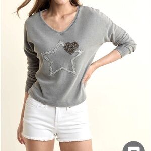 Venus Textured Embellished Sparkle Top